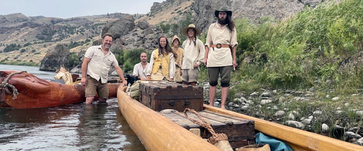 Dugout canoe crew.