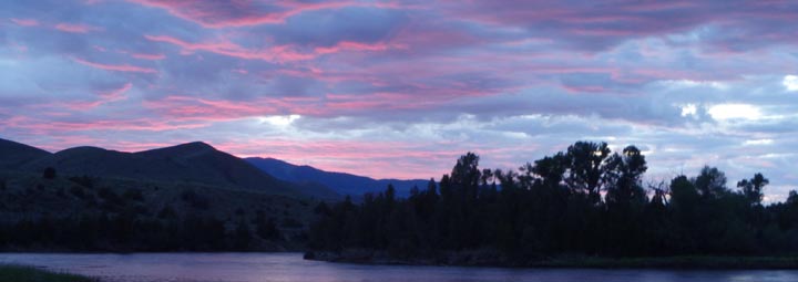 Sunset on the Upper Missouri River.